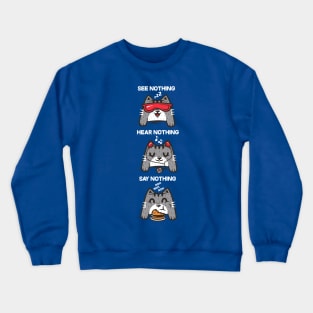 3 Wise Cats Crewneck Sweatshirt